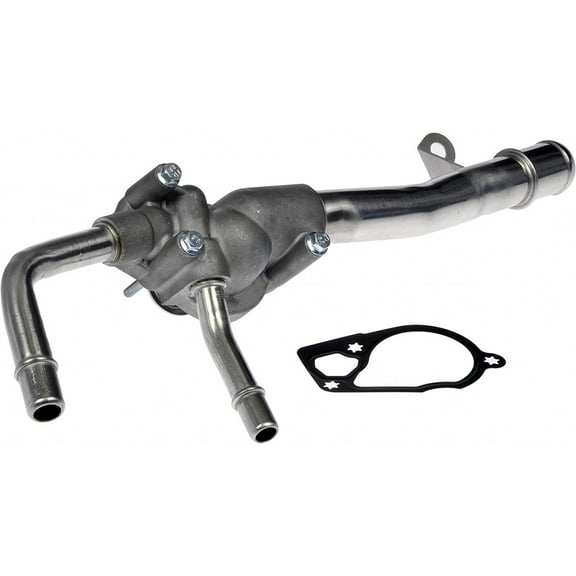KarParts360 For Buick Enclave 2008-2017 Engine Coolant Thermostat Housing | Aluminum; Stainless Steel | Natural | 1.15 In. Inside Diameter | 3 Pieces Mounting Hole | Replacement For 12599235, 1263889