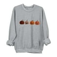 thumbnail image 2 of Ovbmpzd Graphic Womens Sweatshirts Funny Gray Crewneck No Hood Pumpkin Comfy Sweatshirts Women's Tops, 2 of 4