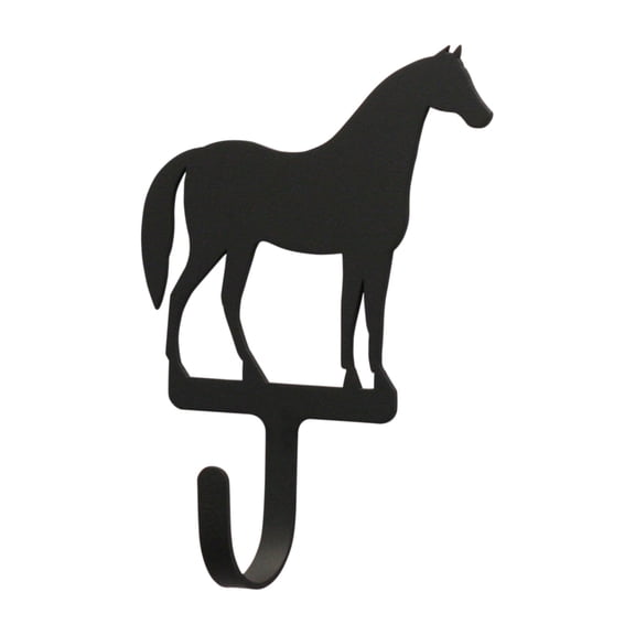 Home Indoor Wall Decorative Black Horse - Magnetic Hook