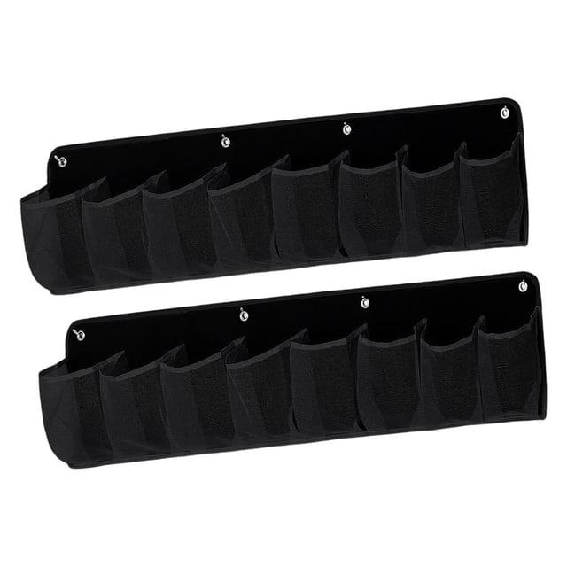 Paquete de 2 bolsas de almacenamiento de zapatos para RV, bolsas de almacenamiento, zapatero colgante, organizador de zapatos, Negro