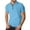 Blue, variant on Afdoent Golf Shirts For Men Male Summer Fashion Solid Color Lapel Zipper Shirt Outdoor Casual Short Sleeve Shirt Fashion