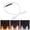 White, variant on Suodoka Neck Book Light USB Rechargeable Portable LED Hanging Lamp for Reading and Repair Work, Flexible Arms, Lightweight Wearable Design, Night Running Gadget, Black (19 cm / 7.5 inches)