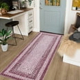ZACOO 2' x 6' Braided Printed Runner Rug Low Pile NonShedding Carpet