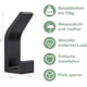 thumbnail image 5 of Ganchos autoadhesivos Bmatwklu para toallas de baño doble soporte de pared aluminio negro, 5 of 5