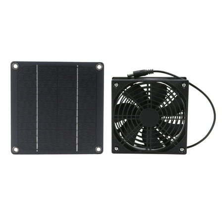 

2023 3W Solar Powered Exhaust Fan Outdoor Portable Ventilator for Greenhouse Dog Chicken Pet House