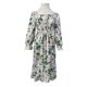 thumbnail image 3 of Vestido Vestido de manga acampanada para mujer Vestido largo de verano con estampado floral y espalda abierta Kuymtek Blanco T M para Mujer, 3 of 8