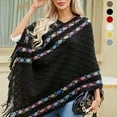 thumbnail image 6 of Dowegor Shawl Wraps for Women, Women's Vintage Exotic Winter Warm Pullover Tassel Shawl On Various Occasions, Pashmina Shawls And Wraps, White Shawl, Black Shawl, 6 of 8