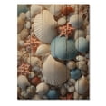 thumbnail image 3 of Designart "Beach Photo Seashell composition II" Animals Print on Natural Pine Wood, 3 of 5