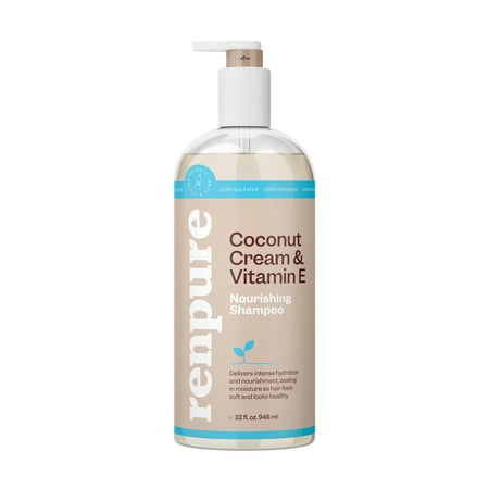 Renpure Coconut Cream & Vitamin E Nourishing Shampoo, 32 Fluid Ounces