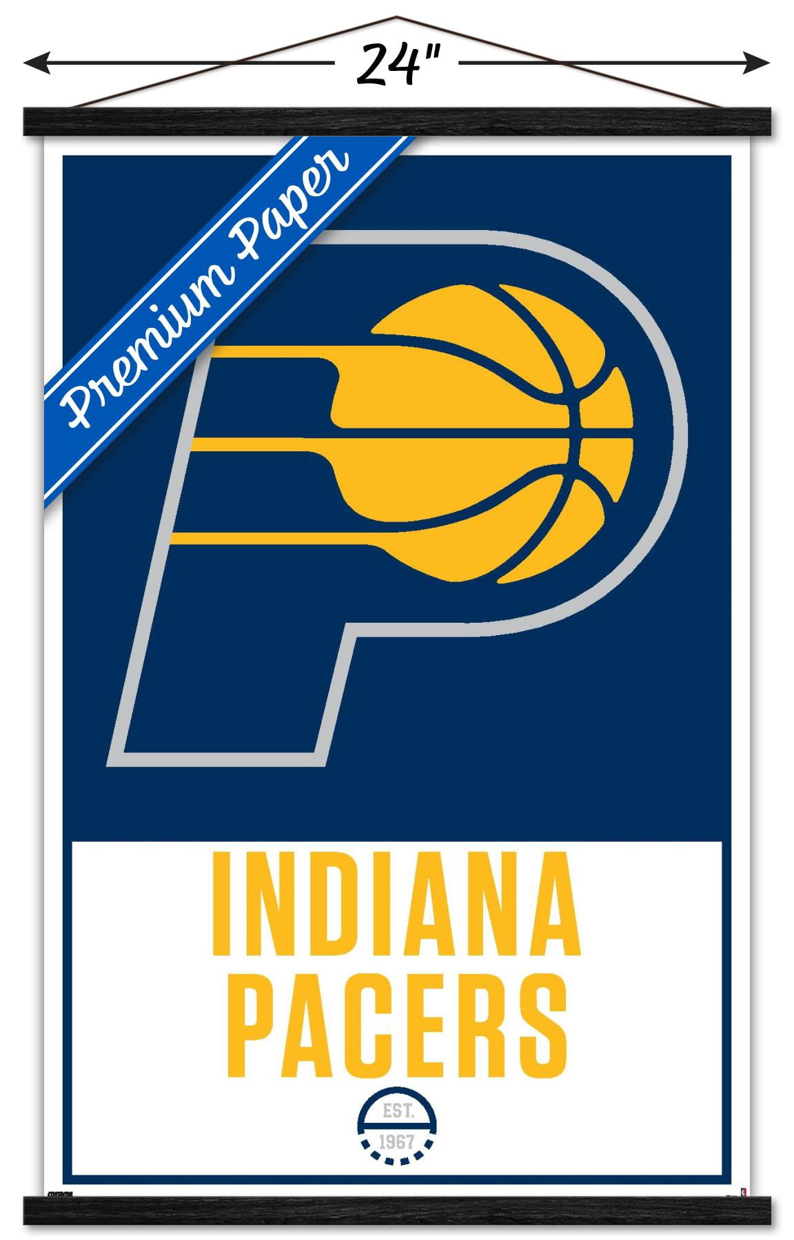 NBA Indiana Pacers - Logo 21 Wall Poster with Magnetic Frame, 22.375" x 34"