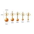 thumbnail image 3 of Surgical Stainless Steel Round Ball Ear Studs Earrings 5 Pair Set Assorted Sizes For Men Women, 3 of 7