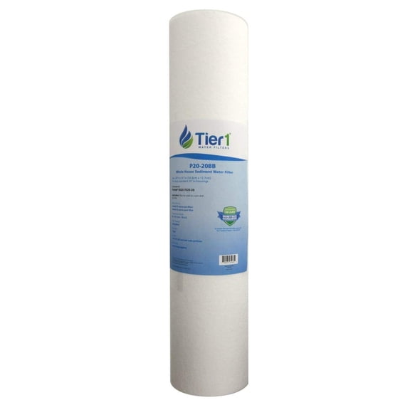 Tier1 25 Micron 10 x 2.5 Water Filter | Spun Wound Polypropylene Whole House Sediment Cartridge | Replacement for Pentek PD-25-934, American Plumber W25P, GE FXUSC, GXWH20F | 2.5 x 10 Water Filter