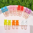 thumbnail image 3 of 14pcs Bear Paper Clip Kawaii Document Clips Colors Memo Clips Binder Decorative Bookmark Clips Gift for School Students Office 14pcs Yellow, 3 of 6
