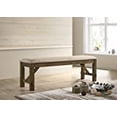thumbnail image 2 of Roundhill Furniture Raven Wood Fabric Upholstered Dining Bench, Maple, 2 of 5
