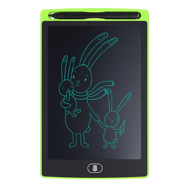Graflsoa 8.5" LCD Writing Tablet for Kids - Reusable Drawing Board with Eye-Protected Screen, Lock Function & Portable Design - Green (Includes Battery & Stylus)