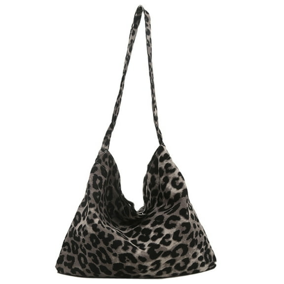 Trendy Print Canvas Shoulder Bag Spacious Interior Commuting Handbag Large School Underarm Bag for Everyday Use