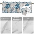 thumbnail image 3 of Kitchen Valances for Window, Marine Life Sea Turtles Light Filtering Rod Pocket Valance Curtain, Sea Stars Fish Corals Short Curtains Window Topper for Bedroom Bathroom Living Room 60x18in, 3 of 9