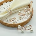thumbnail image 3 of CSChome Napkin Rings Faux Pearl Napkin Ring Set Metal Spring Napkin Holder for Wedding Birthday Table Decoration, 3 of 7