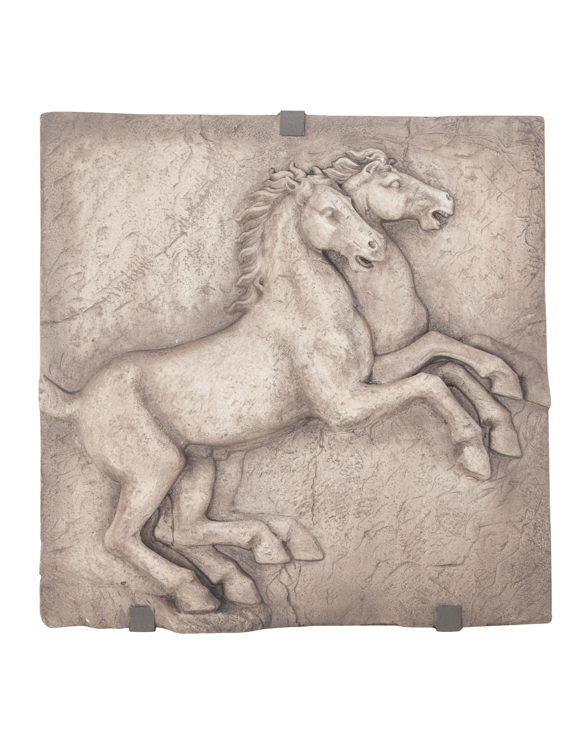 Decmode Traditional 29 X 29 Inch Polystone Horses Wall Plaque