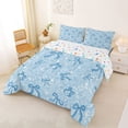 thumbnail image 2 of Erosebridal Blue Bowknot Kids Full Size Comforter Sets, Fashion Glitter Stars Bedding Sets, 3-Piece, 2 of 6