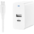 thumbnail image 2 of Insignia USB-C Wall Fast Charger w/30 W 1 USB-C & 1 USB Ports w/ 4' Lightning Cable-White, 2 of 6