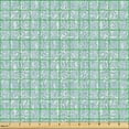 thumbnail image 2 of Ambesonne Antique Fabric by the Yard Upholstery, Curved Motifs in Pastel, 5 Yards, Pale Teal, 2 of 5