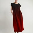 thumbnail image 2 of Robes pour Femmes Été Décontracté Robe Longue Ample Sans Manches Plage Kaftan Maxi Robe avec Poches, 2 of 5