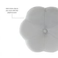 thumbnail image 3 of Linon Siena Silver Base Upholstered Flower Shaped Vanity Stool in Gray Velvet, 3 of 13