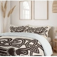 thumbnail image 6 of Ambesonne Celtic Dragon Duvet Cover Set, Long Tangled Drawing, 2-Calking, Brown and Champagne, 6 of 7