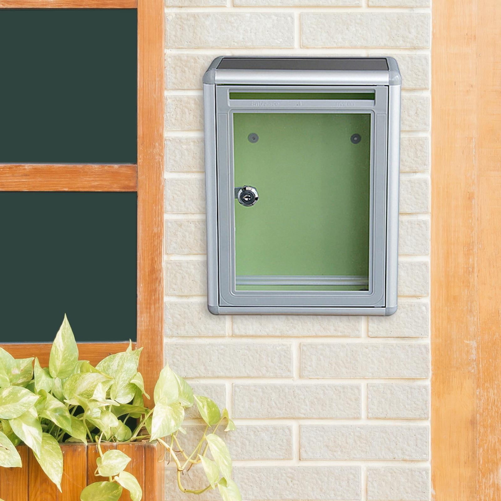 Baoblaze Clear Multifuctional Locking Mailbox for Business front port