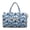 Blue Palm Tree Print, variant on Purple Pink Floral Butterfly Large Quilted Duffle Bag for Women, Weekender Travel Carry On Tote with Luggage Sleeve, Gym Overnight Dance Bag
