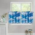 thumbnail image 2 of Blue Sky Kitchen Curtains Tiers Set of 2 Rustic Farmhouse Short Window Curtains for Living Room,Bathroom,Office Room Cafe, 2 of 6