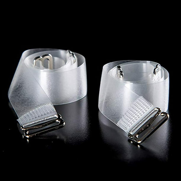 GLiving GLiving Invisible Clear Bra Strap NonSlip Adjustable Bra Strap Soft 3 Pair