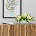 thumbnail image 4 of Nearly Natural 15in. Hydrangea and Eucalyptus Artificial Flowers in White Vase, White, 4 of 4