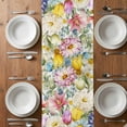thumbnail image 4 of Table Runner 70 Inches Long for Kitchen Dining, Spring Floral Dresser Scarf Farmhouse, Dining Table Decorations for Wedding/Parties, Farmhouse Elegant Flowers Watercolor 13 x 70 In, 4 of 8