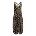 thumbnail image 1 of DYMADE Womens Summer Casual Spaghetti Strap V-Neck Sleeveless Pockets Loose Fit One-Piece Jumpsuits Plus Size S-5XL, 1 of 2
