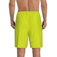thumbnail image 2 of Balery Yellow Men's Cotton Knit Pajama Shorts Waistband & Pockets,Short Pajama Pants-Large, 2 of 8