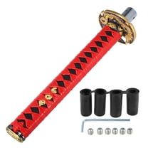 26cm Gear Shifter Lever Shift Knob Classic Braided Pattern for Most Manual Car Automatic Car Red and Black