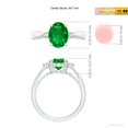 thumbnail image 4 of ANGARA Lab Grown 1.5 Ct Tapered Shank Emerald Ring with Diamond Accents for Women in 14K White Gold (Size-9x7mm) | May Birthstone, Anniversary, Jewelry Gift for Women | Lab-Grown Emerald Ring, 4 of 7