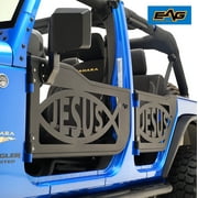 EAG Jesus Fish Tubular Door with Side View Mirror Fit for 07-18 Wrangler JK 4 Door