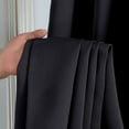 thumbnail image 6 of OVZME Short Black Blackout Curtains for Bedroom 54 inch Long 2 Panels Set, Solid Thermal Insulated, Energy Saving Window Treatment Curtains, W40 x L54 inch, Black, 6 of 7