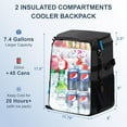 thumbnail image 3 of SPARTER Large Travel Backpack Cooler, Insulated Leakproof 45 Can Soft Sided Cooler Bag Waterproof Beach Camping Pack, 2 Compartments Black, 3 of 8