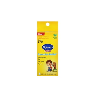 4 Kids, Earache Relief Liquid Drops, Ages 2-12, 0.33 fl oz (10 ml), Hyland's