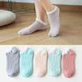 thumbnail image 5 of SPRING PARK 5Pairs Set Women Invisible Nonslip Star Print Boat Ankle Low Cut Cotton Sweat Socks, 5 of 8