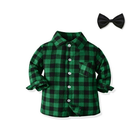 

Toddler Boys Hoodies And Sweatshirts Autumn Winter Long Sleeve Bow Tie Tops Coat Clothes Plaid Print Activewear