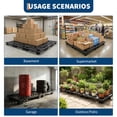 thumbnail image 5 of 6-Pack Plastic Pallets, 19.7" x 11.8" Interlocking Floor Tiles, Nestable & Stackable for Storage, Ventilated Design for Garage, Basement, Warehouse (Black), 5 of 8