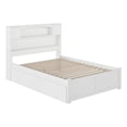 thumbnail image 2 of Leo & Lacey Lit Plateforme de Rangement Urbain en Bois Massif de Style Transitionnel en Blanc, 2 of 10