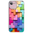 thumbnail image 1 of Funda de vidrio a prueba de golpes con diseño de ladrillos de juguete coloridos para iPhone 6s/6, 1 of 5
