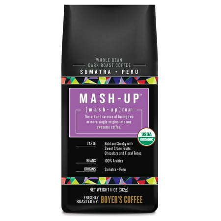 Mash-Up Sumatra + Peru Blend Whole Bean Coffee, Dark Roast, 11