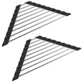 thumbnail image 1 of Escurreplatos Vajilla Negro Acero Inoxidable Plegable y Extraíble Fregadero de Acero Inoxidable Encimera Enrollable Secadora 41 cm x 15,5 cm Pack de 2, 1 of 4